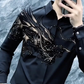 Slim fit stilfull skjorte med trykk for menn【Kjøp to få gratis levering】