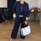 🔥Oferta de último día: 50% de descuento en elegante conjunto de 3 piezas de cárdigan largo, top y pantalón