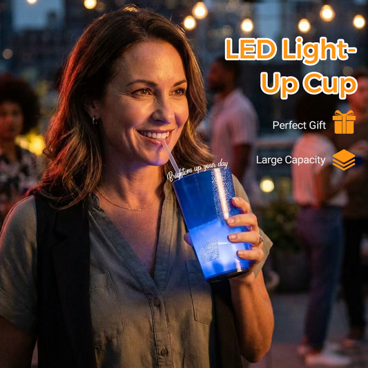 🥤✨ Taza con Luz LED Activada por Agua – Cambia de Color para Fiestas y Eventos, Apta para Lavavajillas 🌟🎉